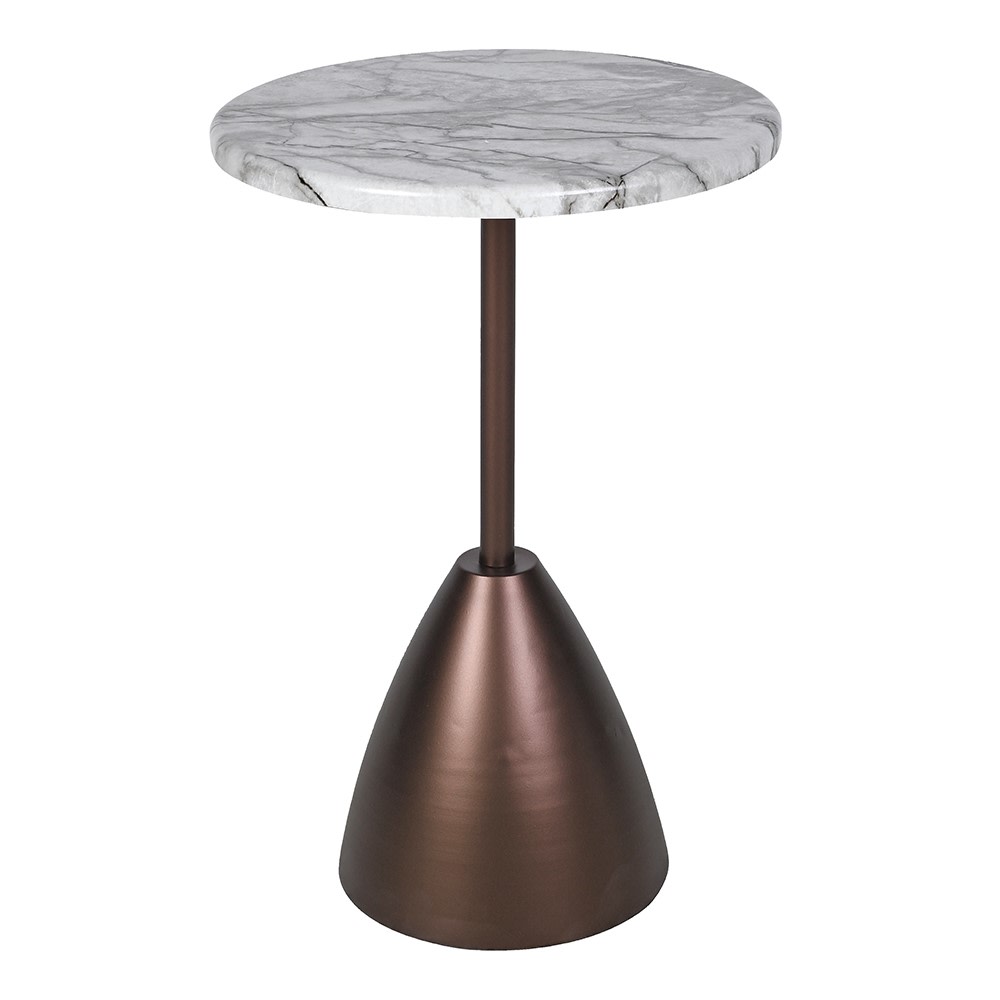 Dolm Marble Top Round Side Table