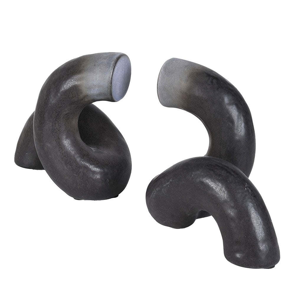 Swirl Ceramic Bookends