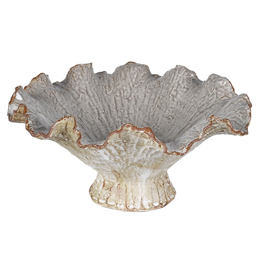 Coral Edge Bowl — Decorative Ceramic Accent