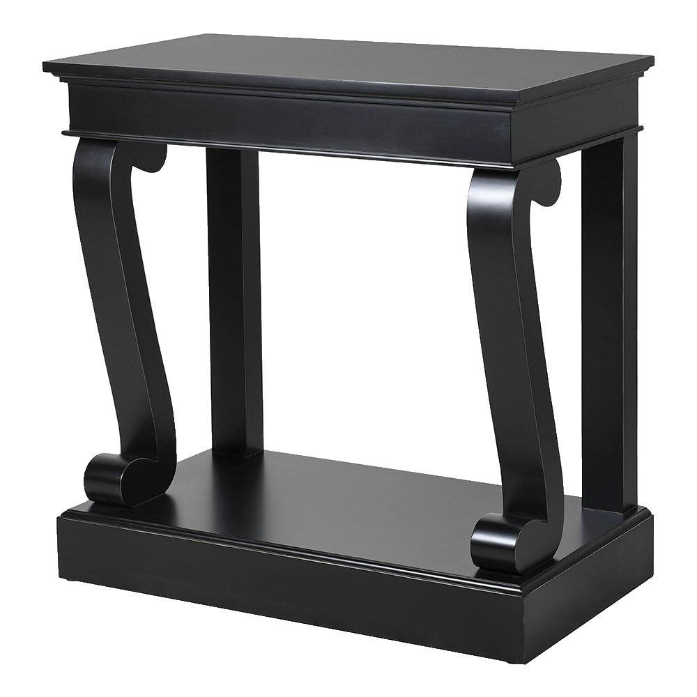 Black Scroll Leg Console Table