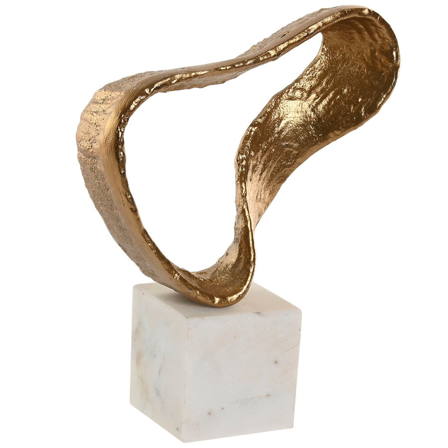 Abstract Aluminium & Marble Decorative Sculpture