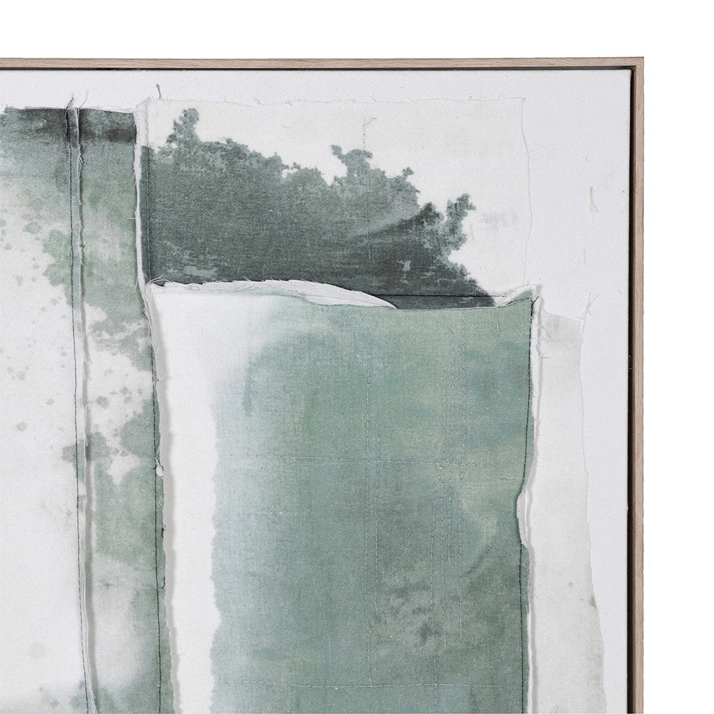 Abstract Greens Textured Painting - Vibrant Wall Art - LUXONAS