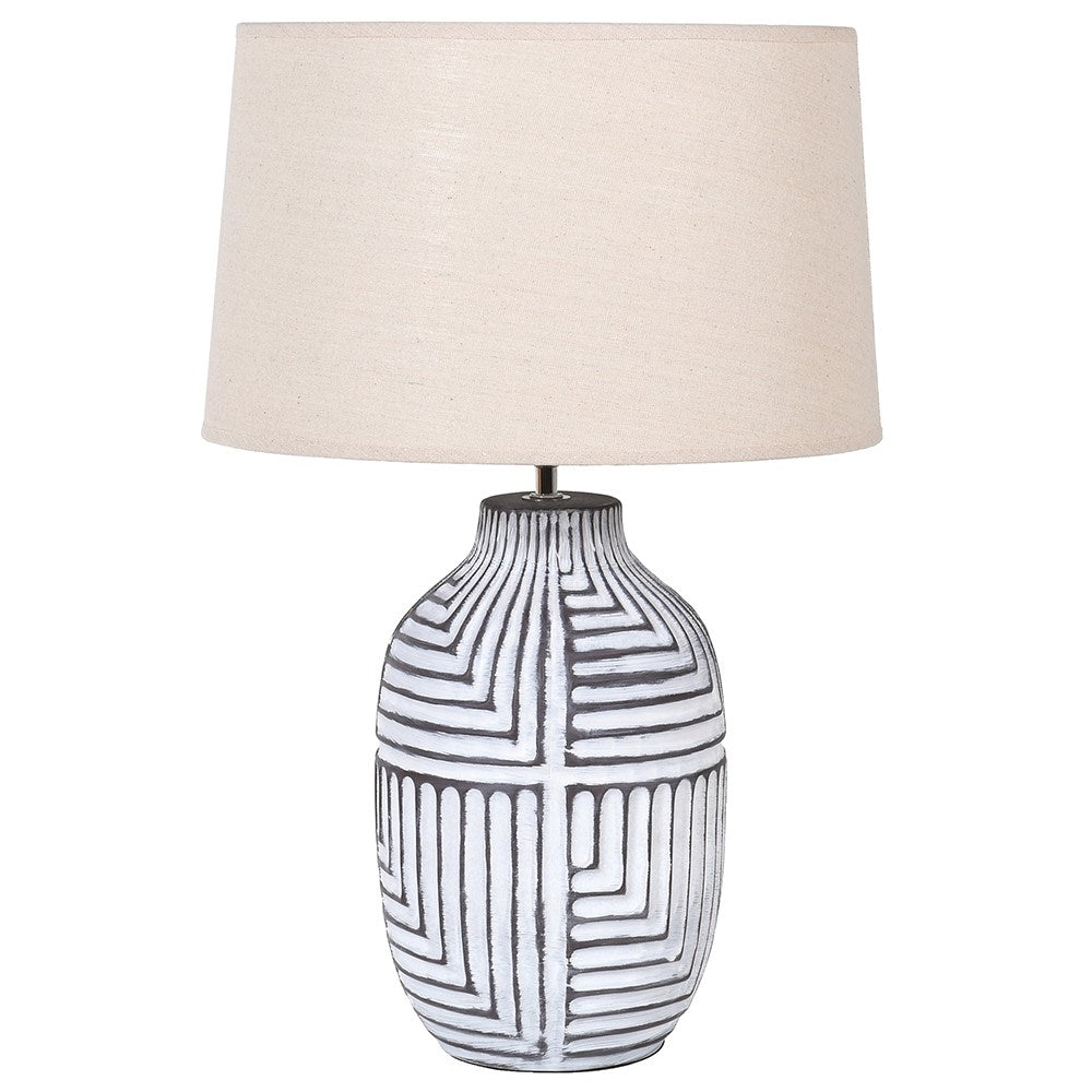 Abstract Lamp with Shade - Modern Ceramic Lighting - LUXONAS