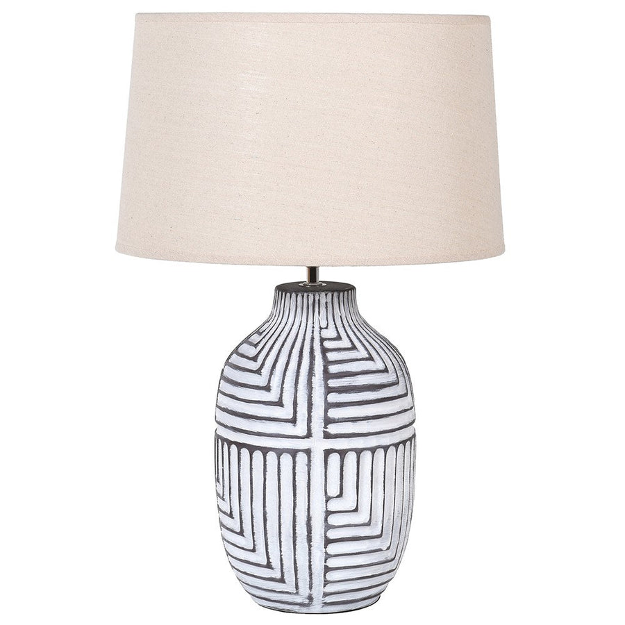 Abstract Lamp with Shade - Modern Ceramic Lighting