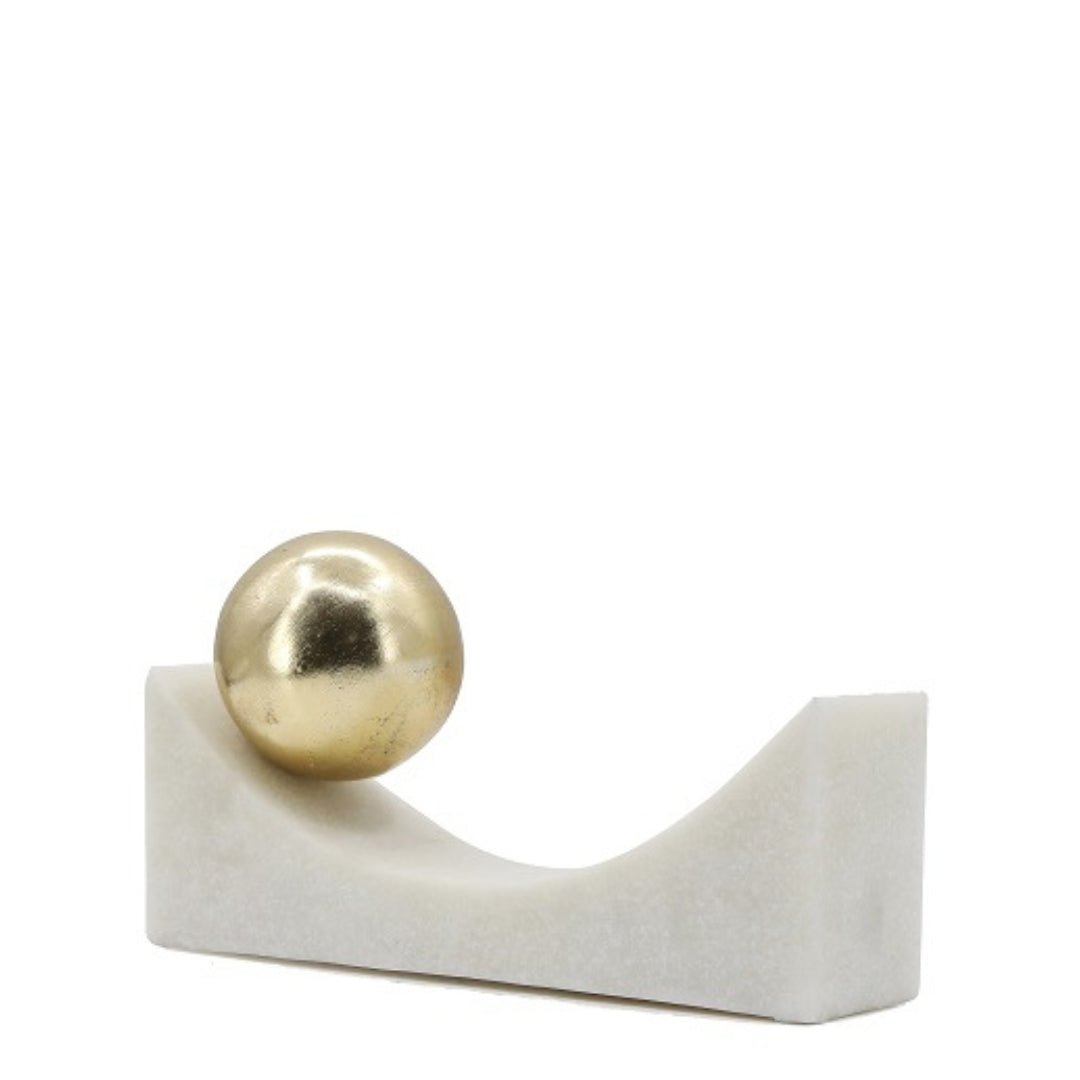 Abstract Resin Deco with Gold Ball