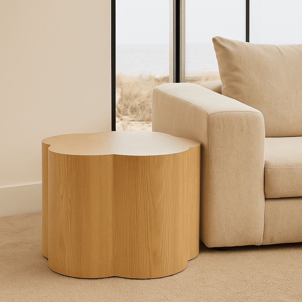 Abstract Sidetable - Contemporary MDF & Vinyl Design - LUXONAS