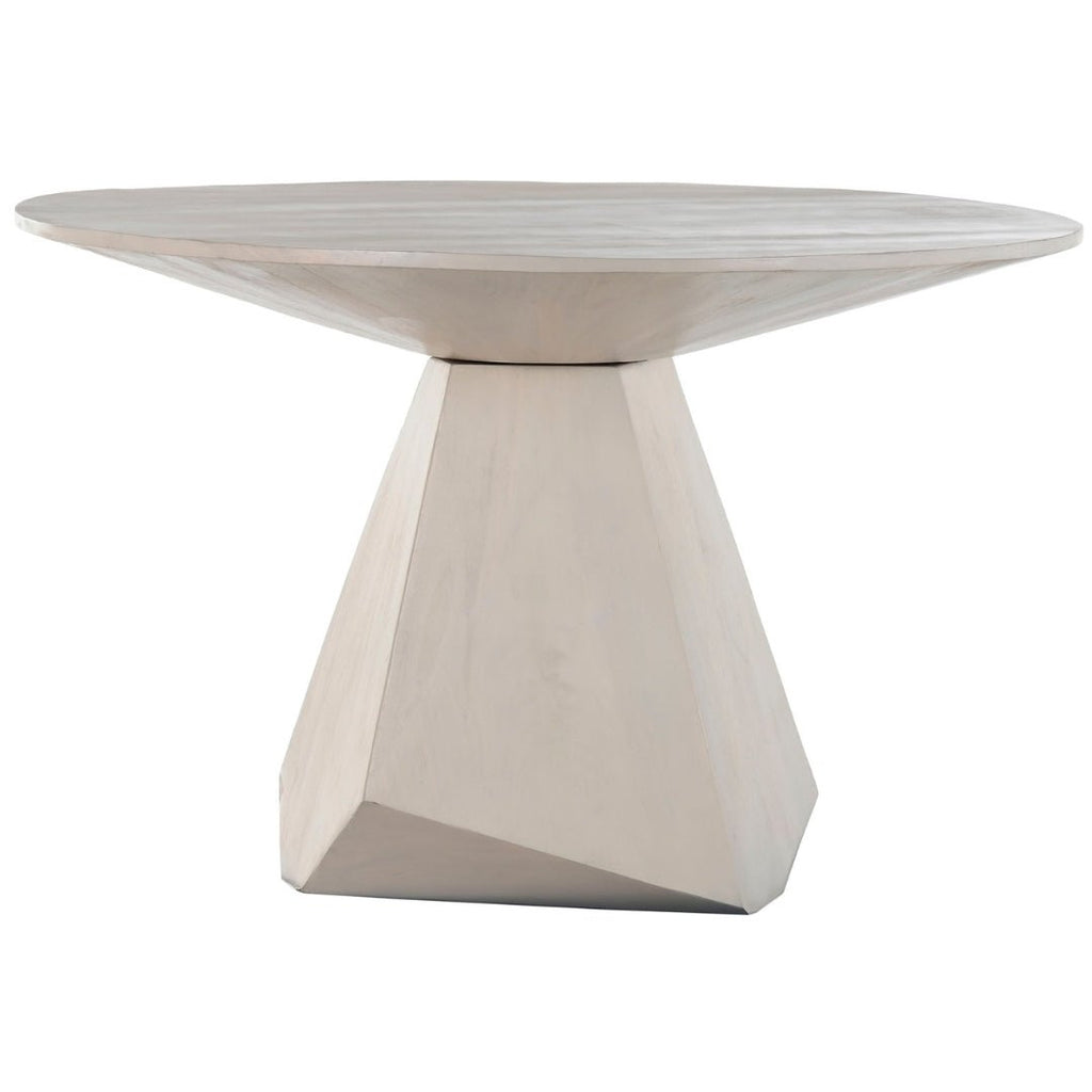 Abstract White Mango Wood Dining Table