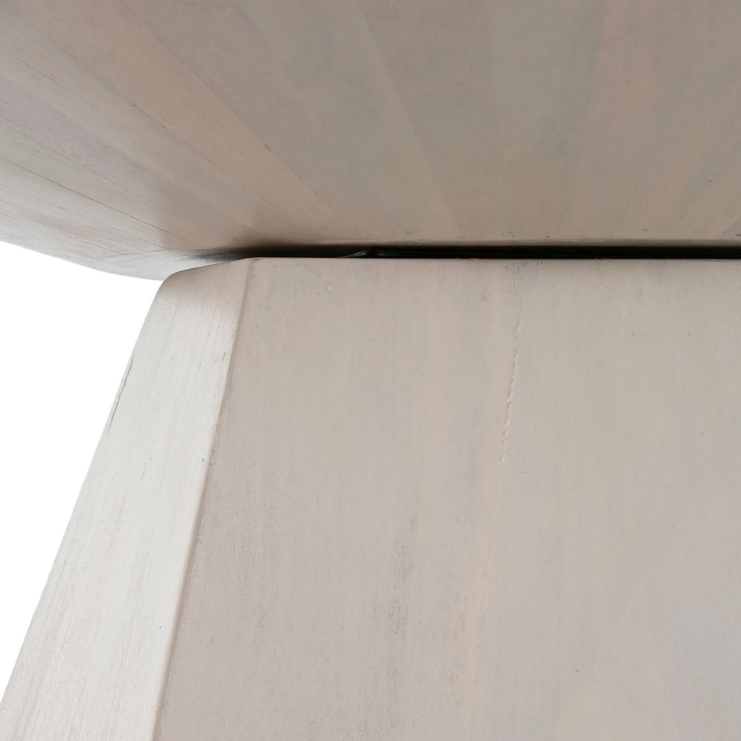 Abstract White Mango Wood Coffee Table - LUXONAS
