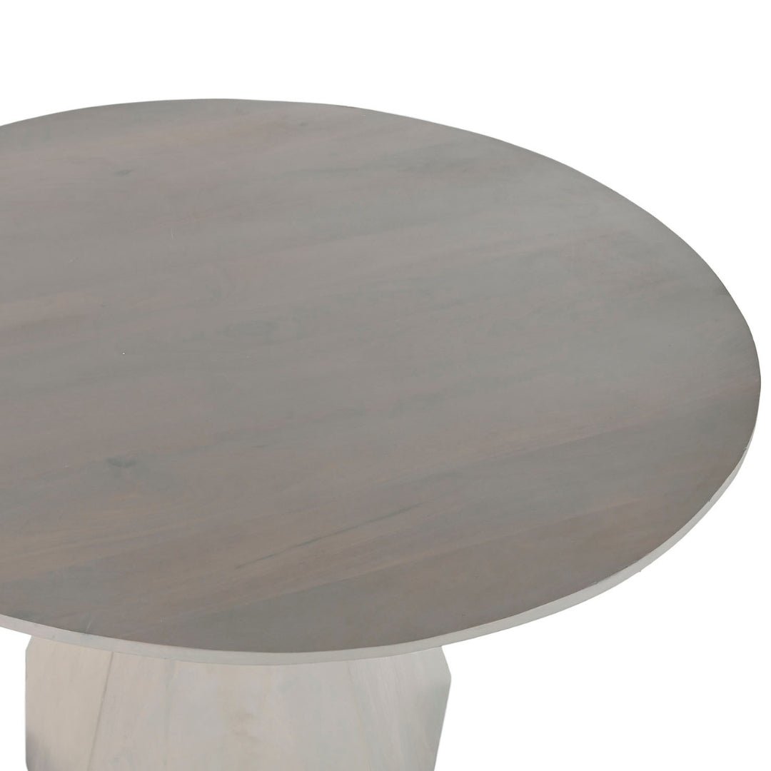 Abstract White Mango Wood Coffee Table - LUXONAS