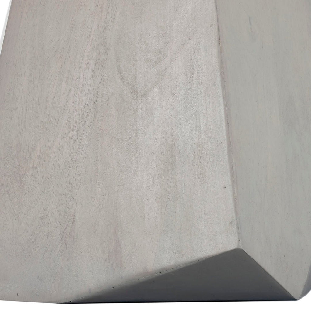 Abstract White Mango Wood Coffee Table - LUXONAS