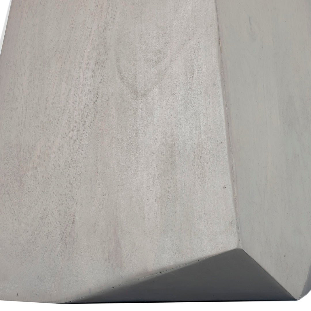 Abstract White Mango Wood Coffee Table - LUXONAS