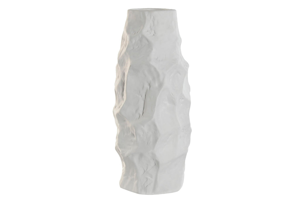 Abstract White Terracotta Vase - LUXONAS