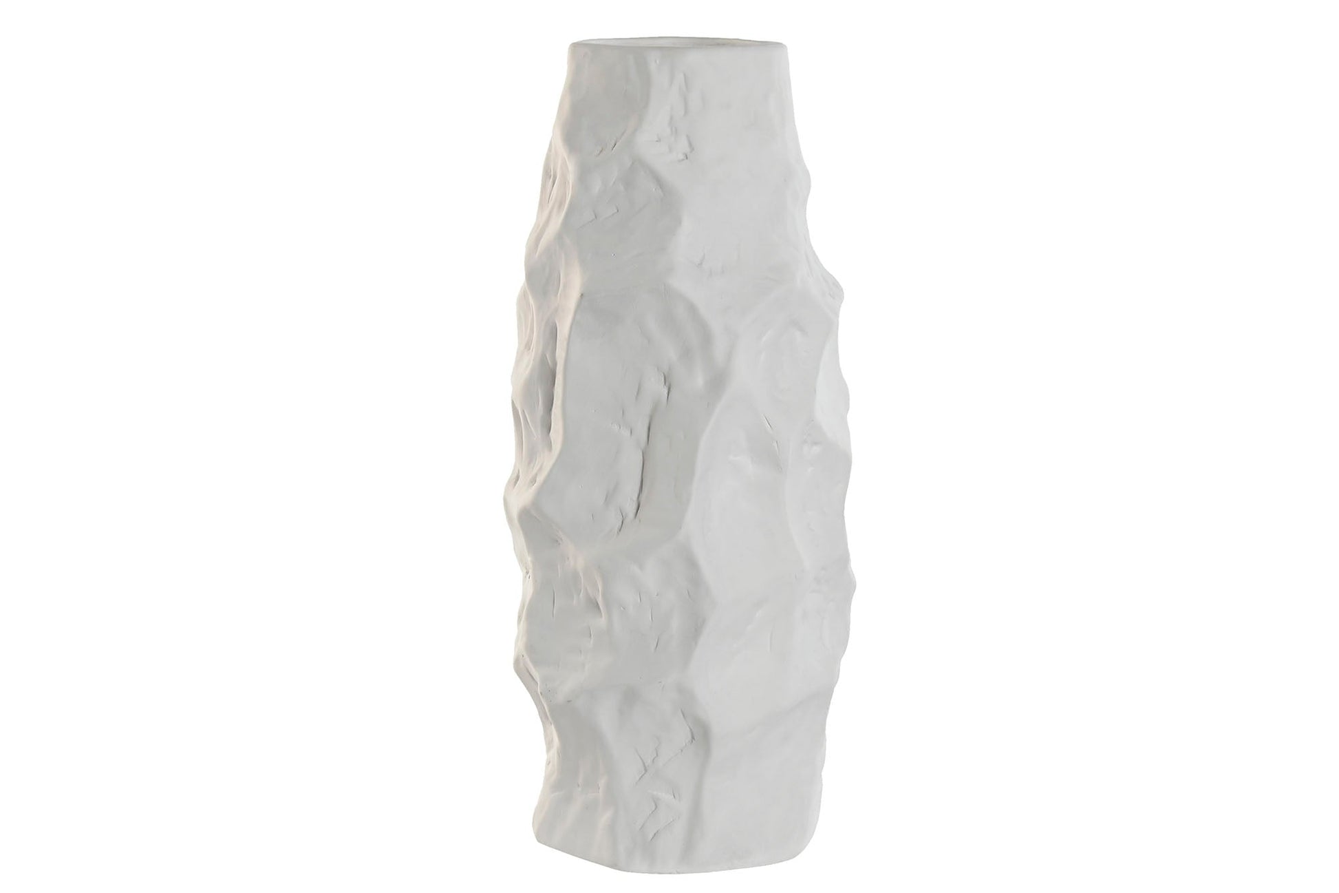 Abstract White Terracotta Vase - LUXONAS
