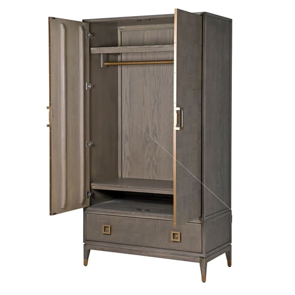 Agartha Taupe 2 Door Wardrobe - LUXONAS