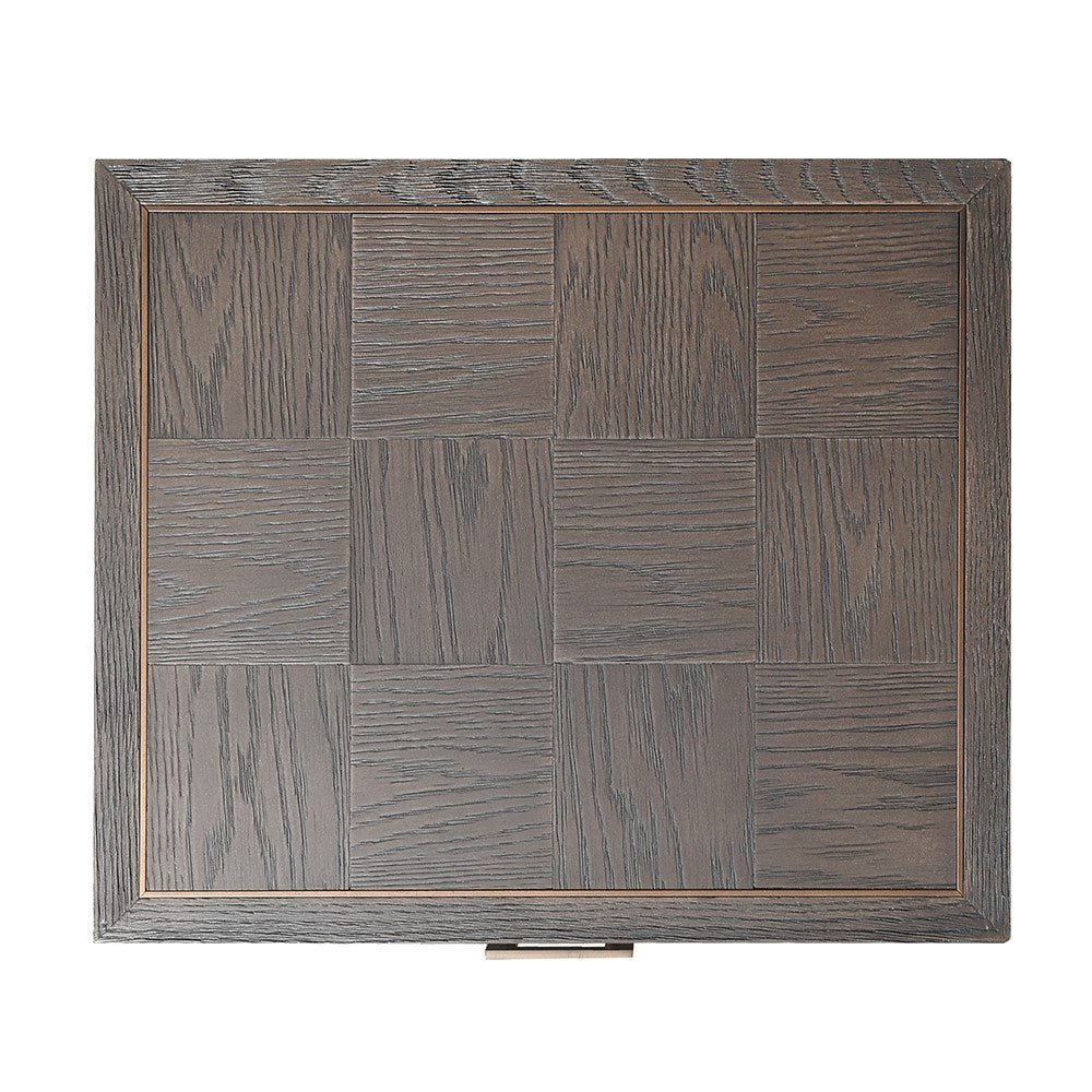Agartha Taupe 2 Drawer Bedside Table - LUXONAS