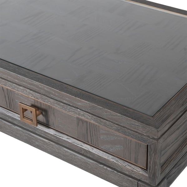 Agartha Taupe 2 Drawer Dressing Table - LUXONAS