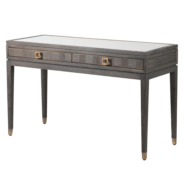 Agartha Taupe 2 Drawer Dressing Table - LUXONAS