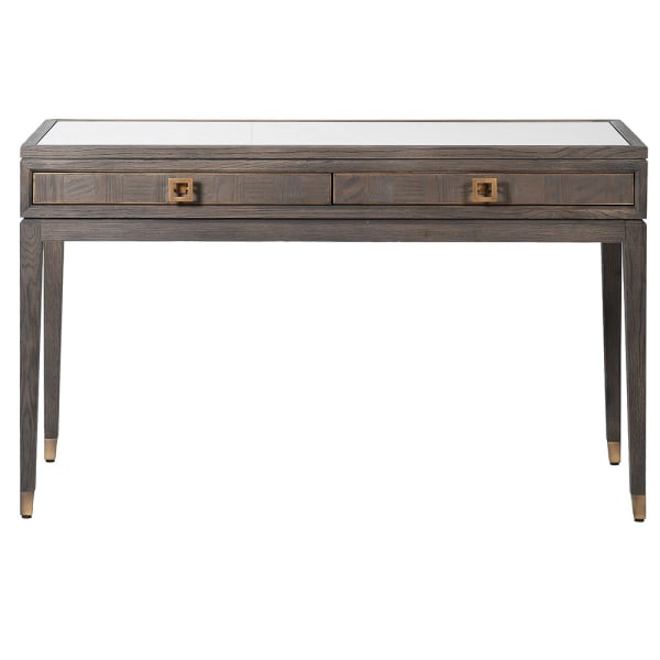 Agartha Taupe 2 Drawer Dressing Table - LUXONAS
