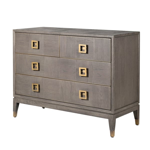 Agartha Taupe 2/2 Drawer Chest - LUXONAS