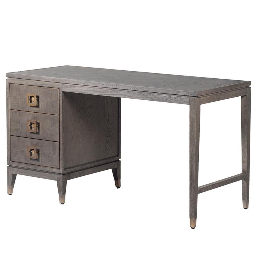 Agartha Taupe 3 Drawer Desk