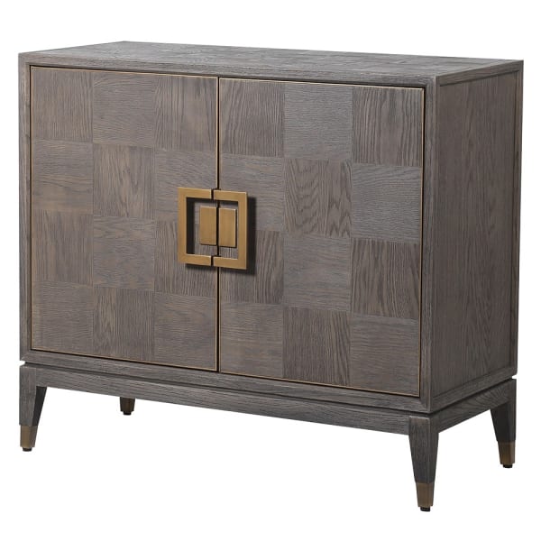 Agartha Taupe Square 2 Door Cabinet - LUXONAS