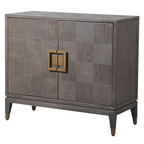 Agartha Taupe Square 2 Door Cabinet - LUXONAS