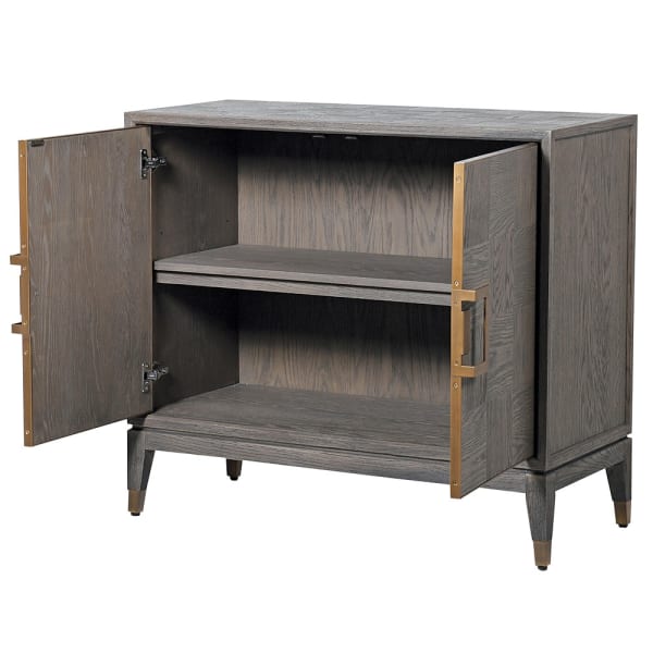 Agartha Taupe Square 2 Door Cabinet - LUXONAS