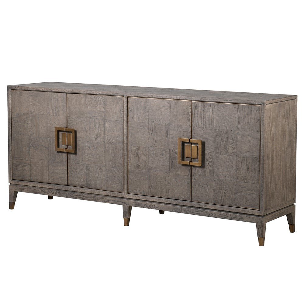 Agartha Taupe Square Pattern Sideboard