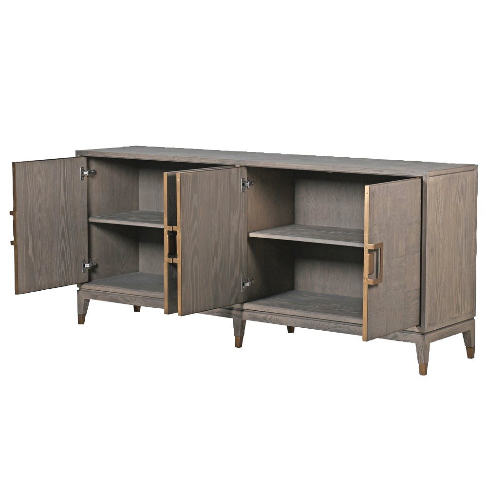 Agartha Taupe Square Pattern Sideboard - LUXONAS