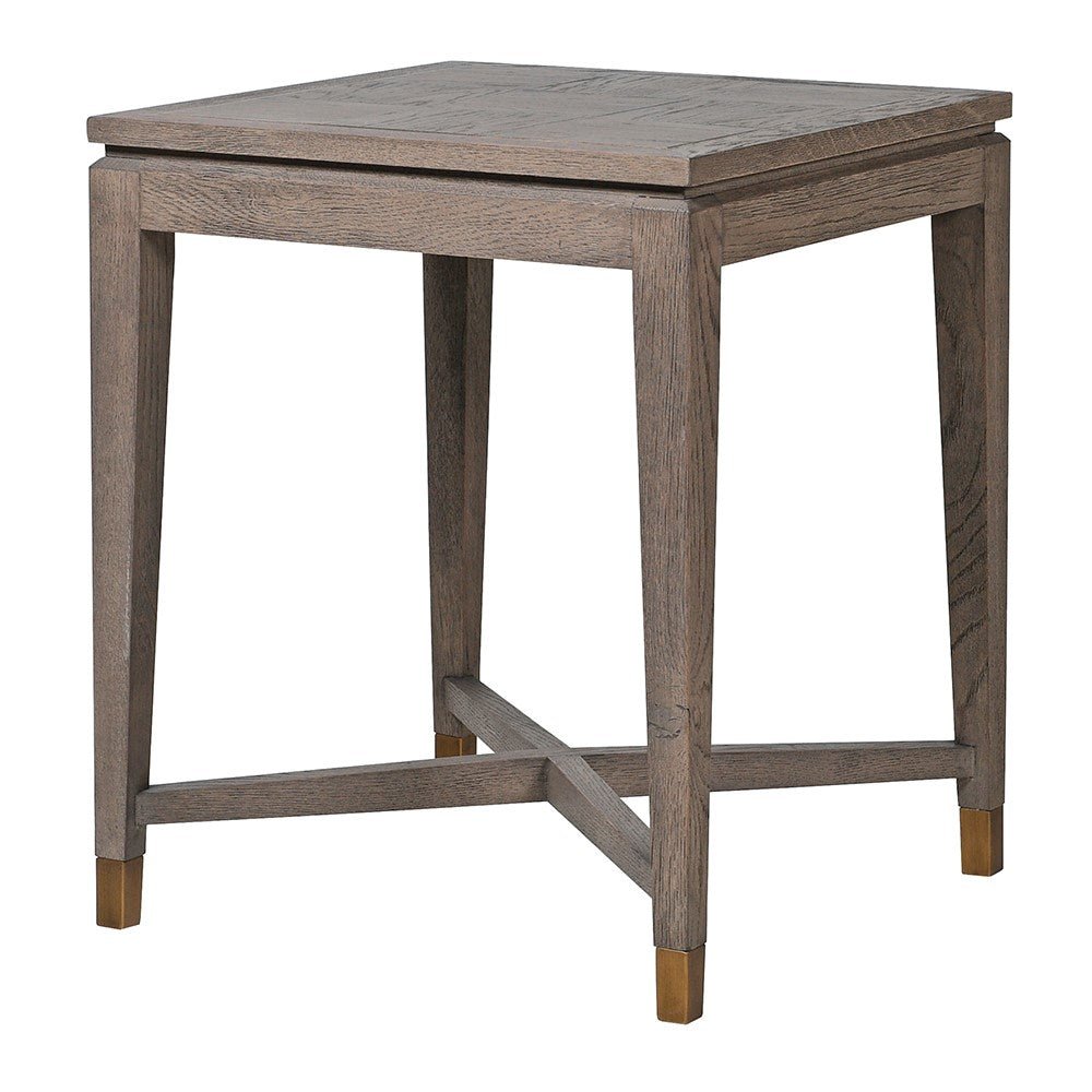 Agartha Taupe Square Side Table - LUXONAS