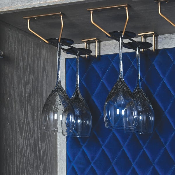 Agartha Taupe Squares Bar Cabinet - LUXONAS