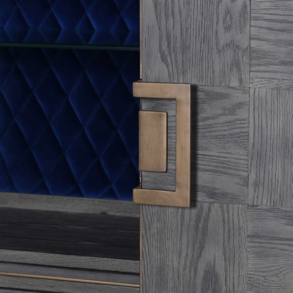 Agartha Taupe Squares Bar Cabinet - LUXONAS