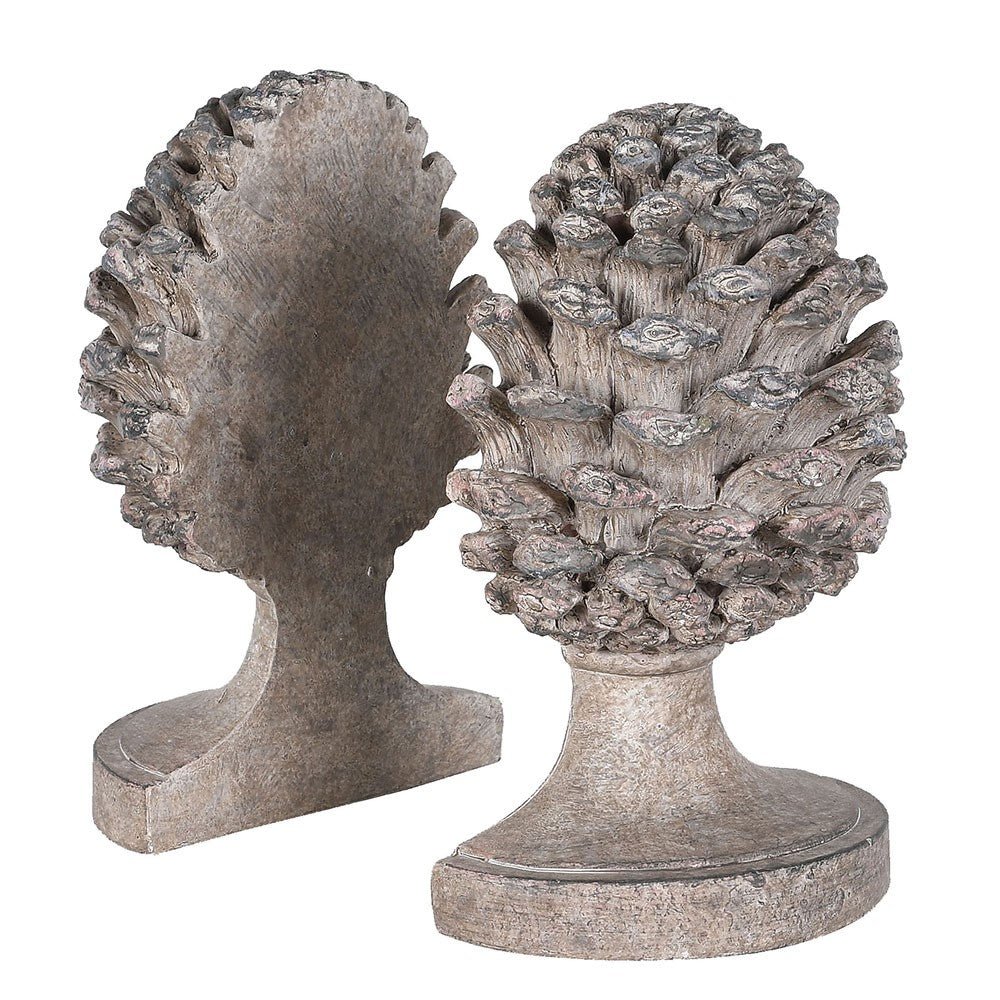 Aged Artichoke Book Ends