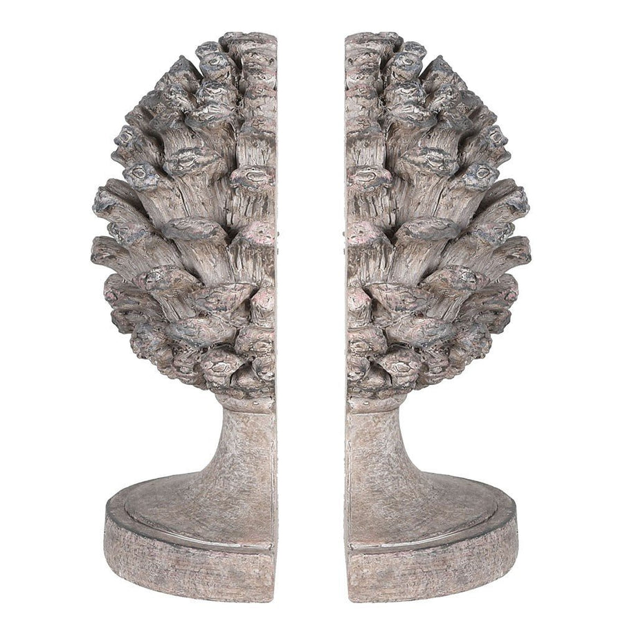 Aged Artichoke Book Ends