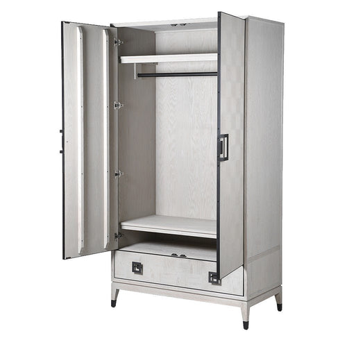 Akila Grey Wardrobe - LUXONAS HOME