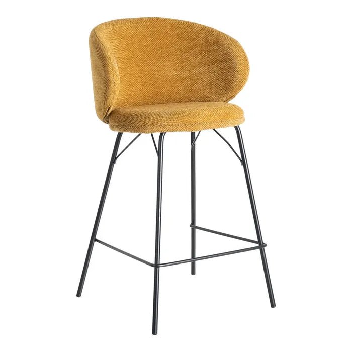 Alder Curve Mustard Stool - LUXONAS
