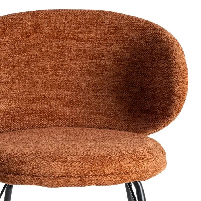 Alder Curve Rust Dining Chair - LUXONAS