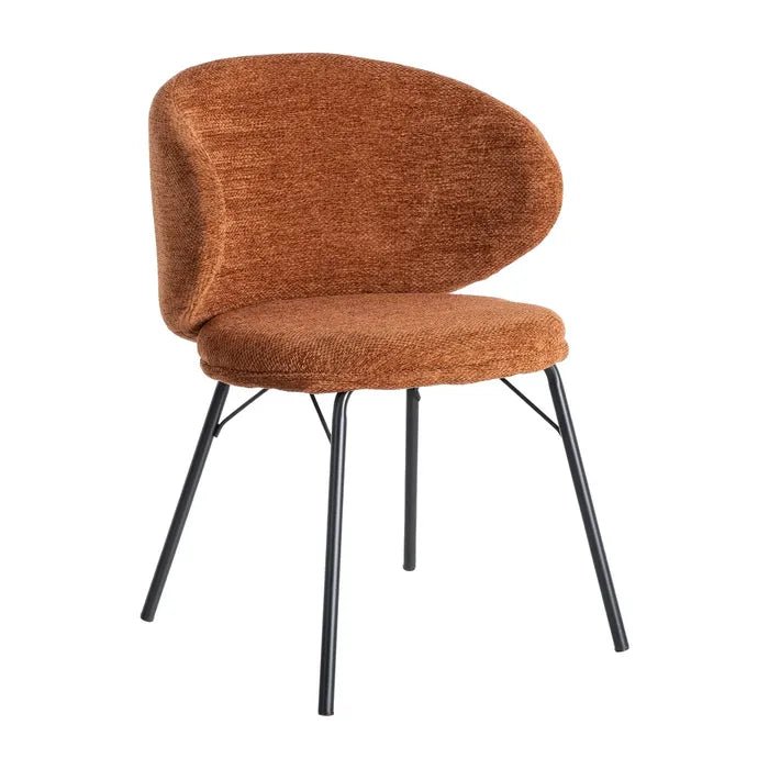 Alder Curve Rust Dining Chair - LUXONAS