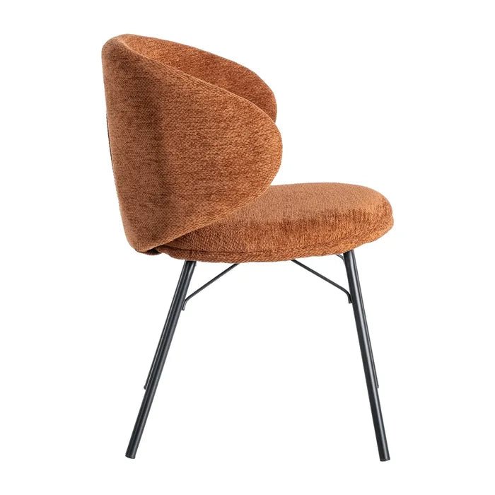 Alder Curve Rust Dining Chair - LUXONAS