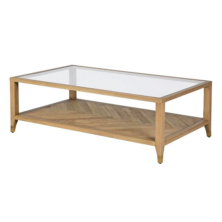 Alo Coffee Table with Glass Top