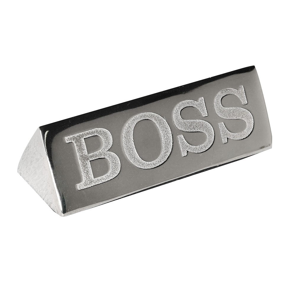 Aluminium Boss Paperweight - Elegant Desk Accessory