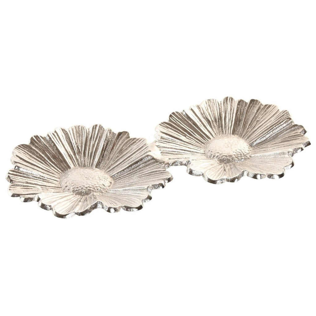 Aluminium Flower Shape Bowl - Elegant Silver Design for Versatile Use - LUXONAS