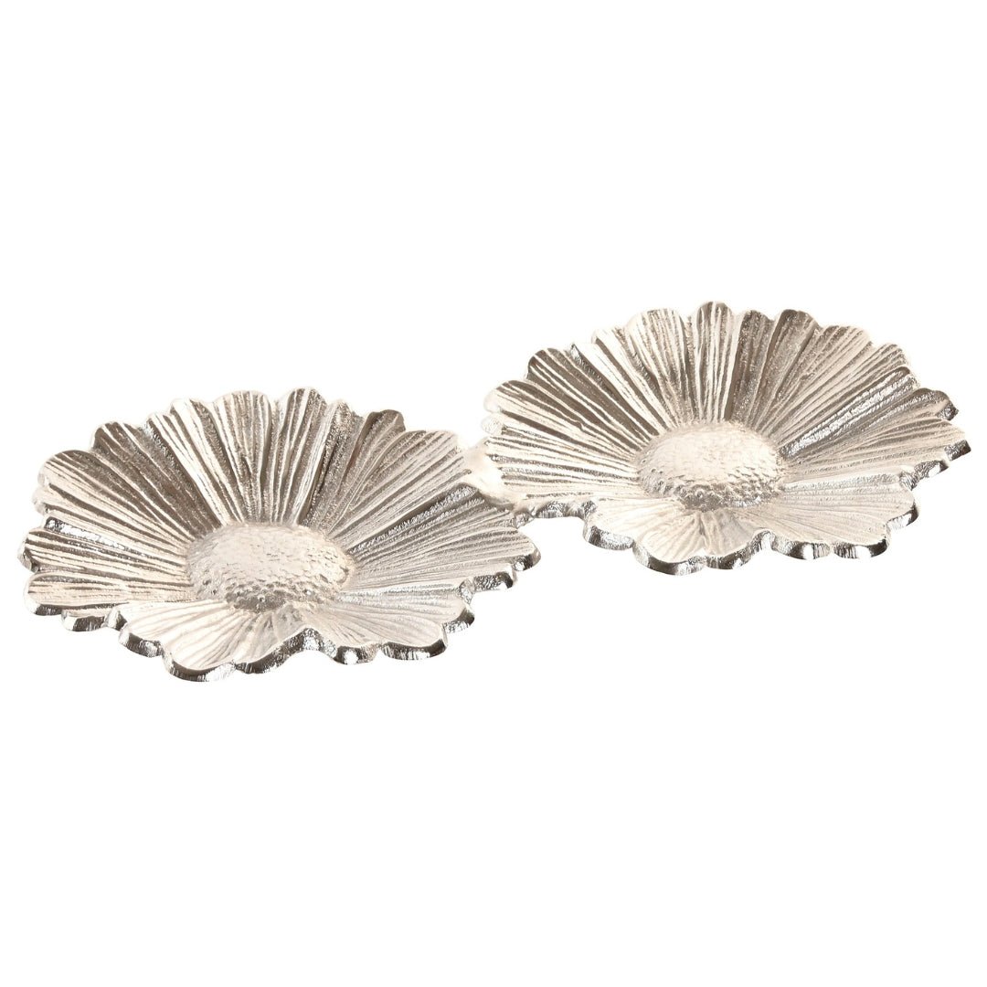 Aluminium Flower Shape Bowl - Elegant Silver Design for Versatile Use - LUXONAS