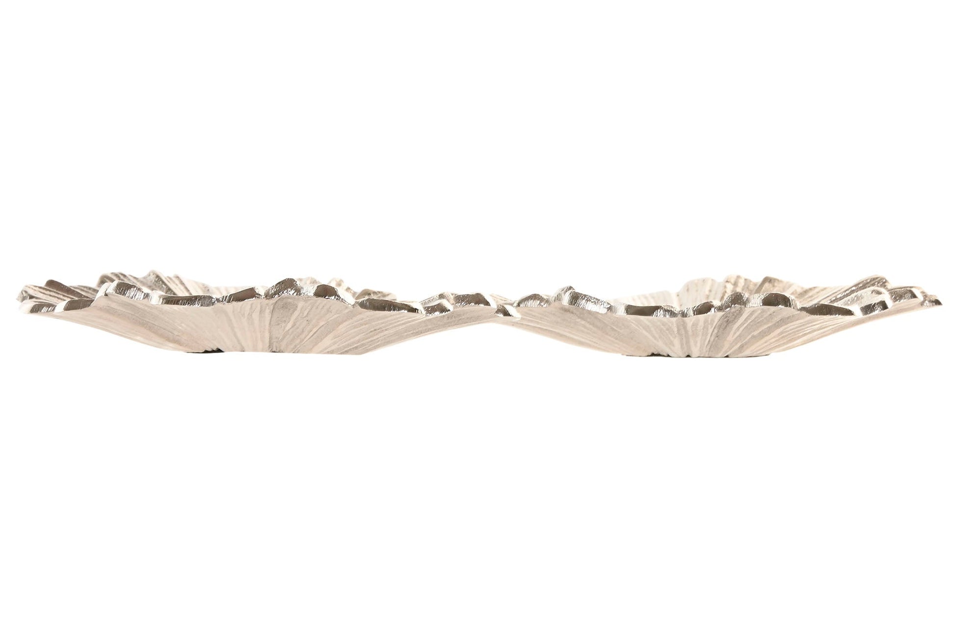 Aluminium Flower Shape Bowl - Elegant Silver Design for Versatile Use - LUXONAS