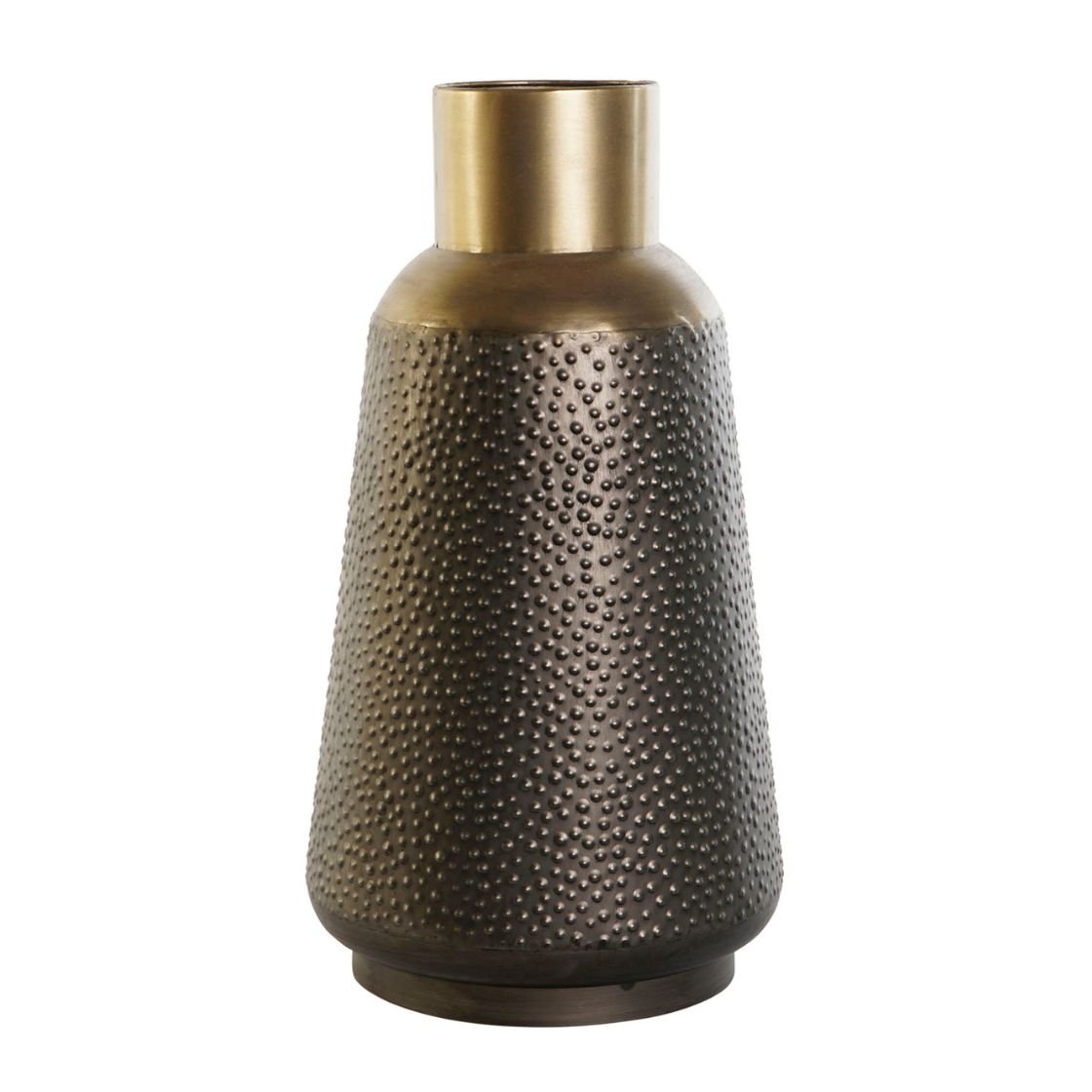 Aluminium Hammered Dark Grey Small Vase