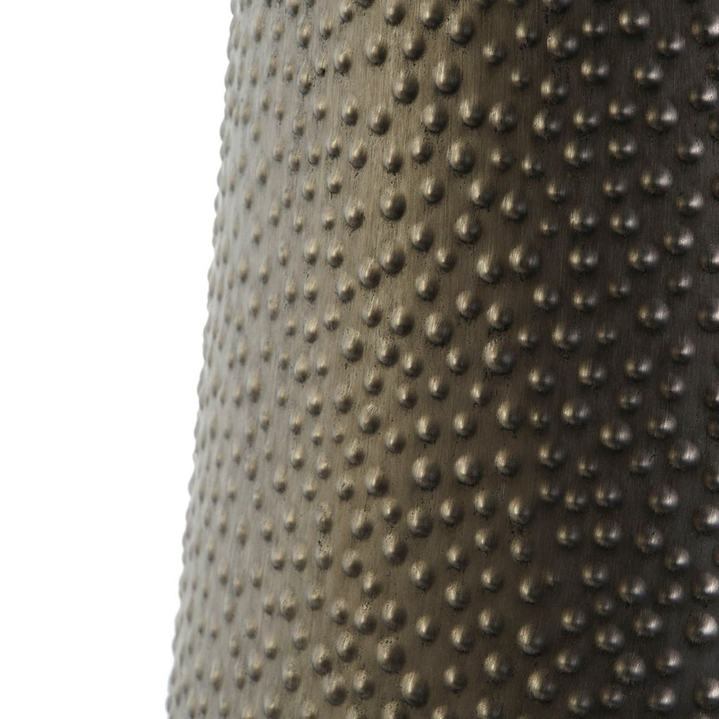 Aluminium Hammered Dark Grey Small Vase - LUXONAS