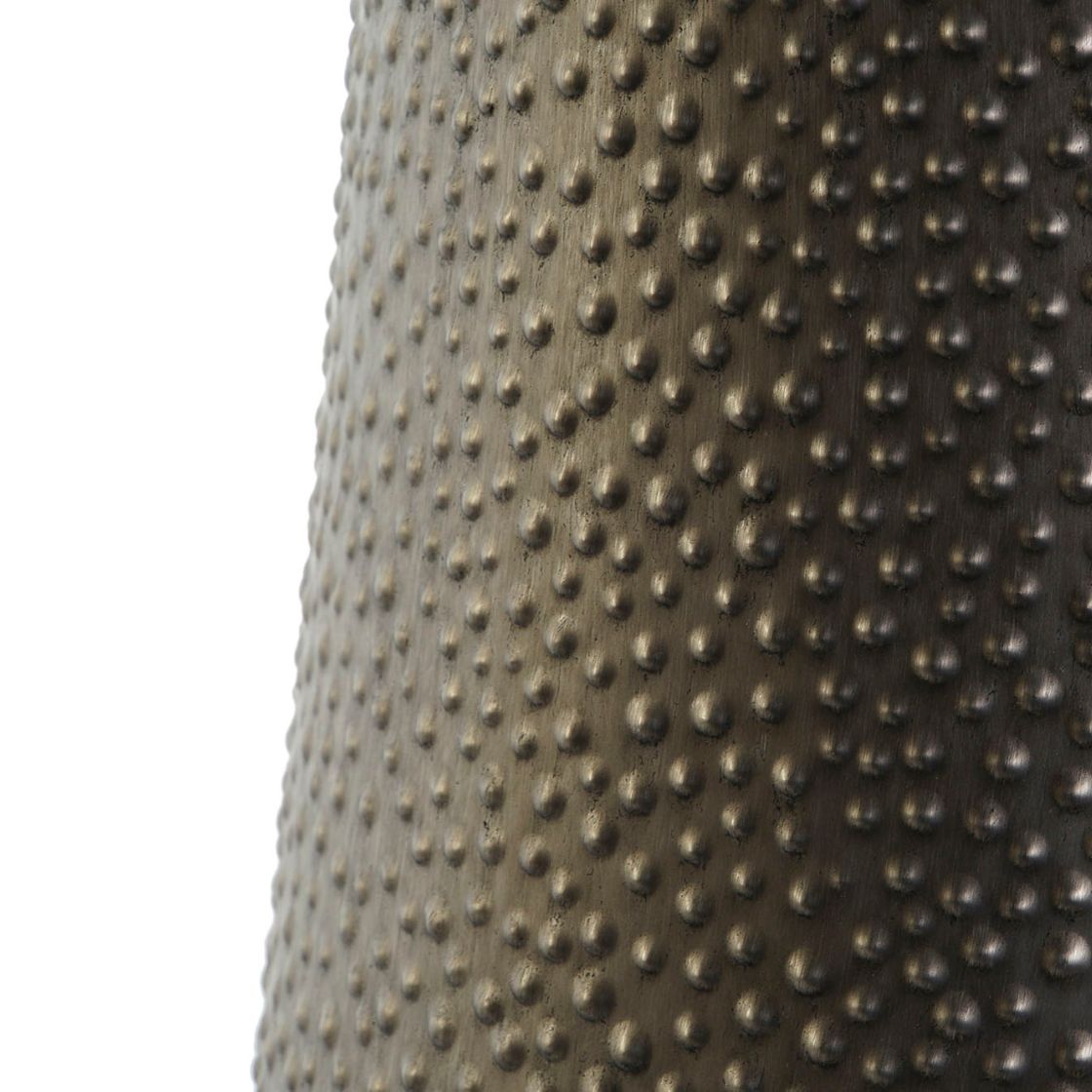 Aluminium Hammered Dark Grey Small Vase - LUXONAS
