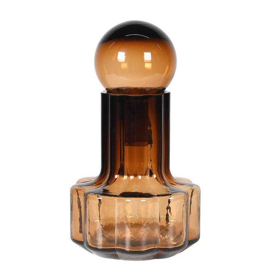 Vintage Amber Glass Bottle