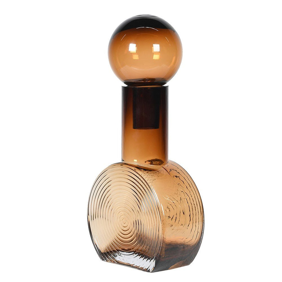 Amber Round Glass Bottle
