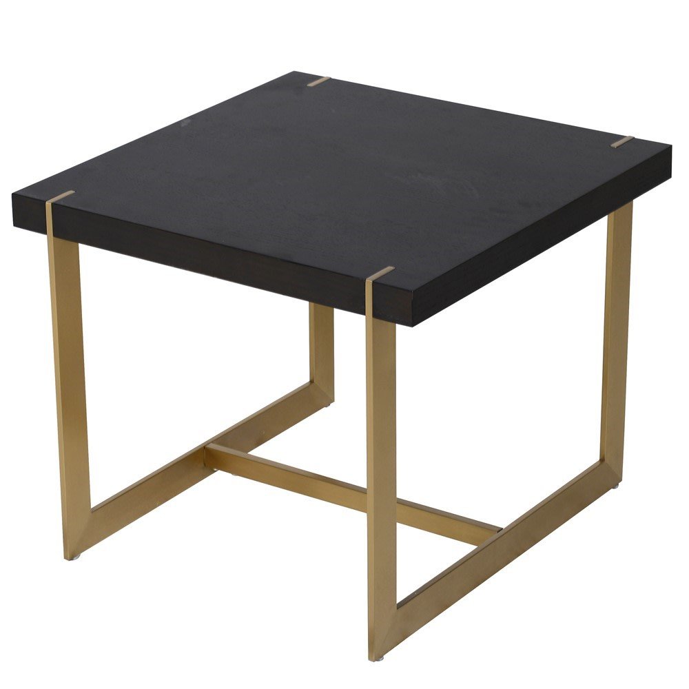 Andros Side Table – Elegant Stainless Steel and Oak Design - LUXONAS